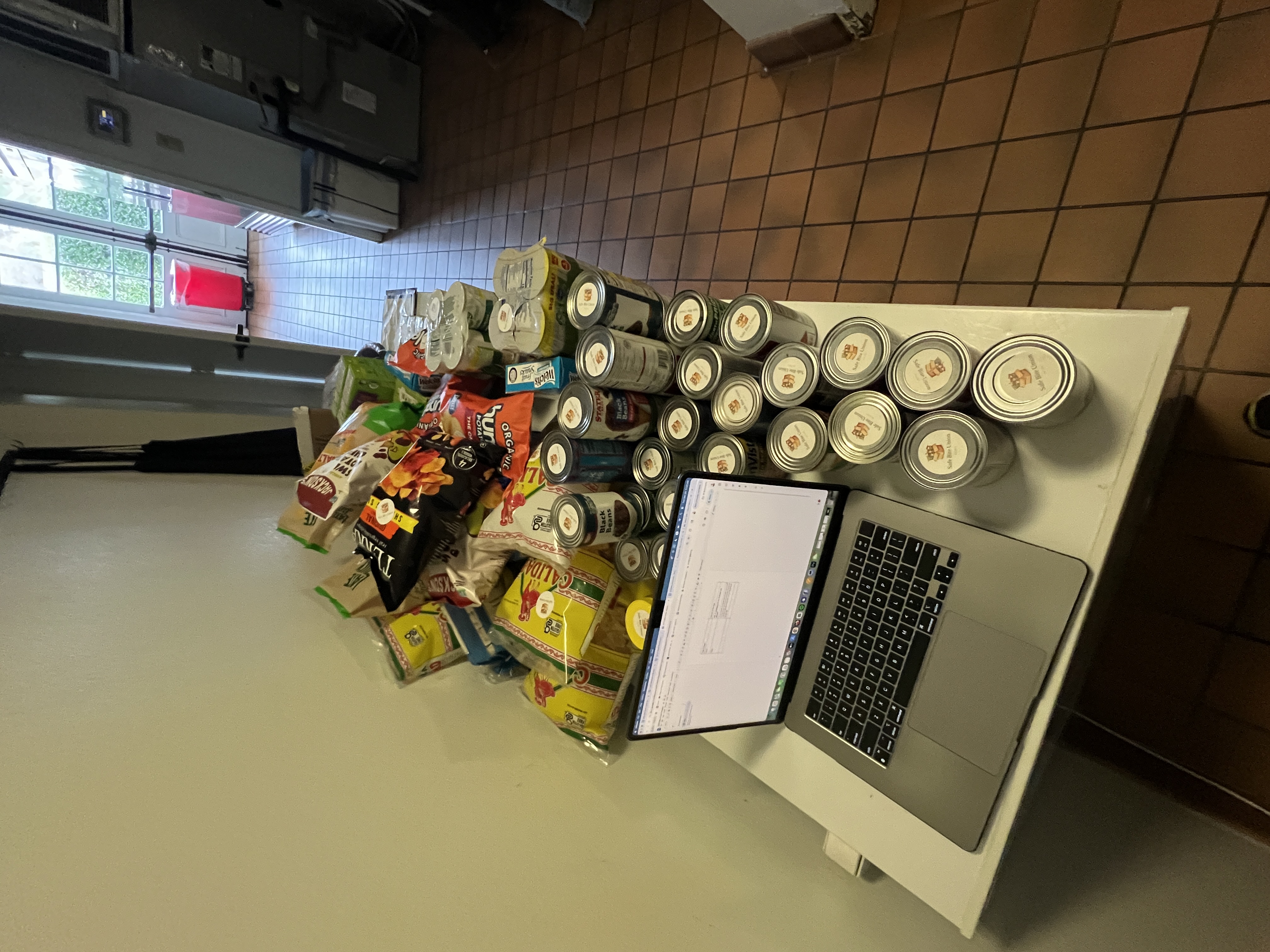 Food donations compiled for checking