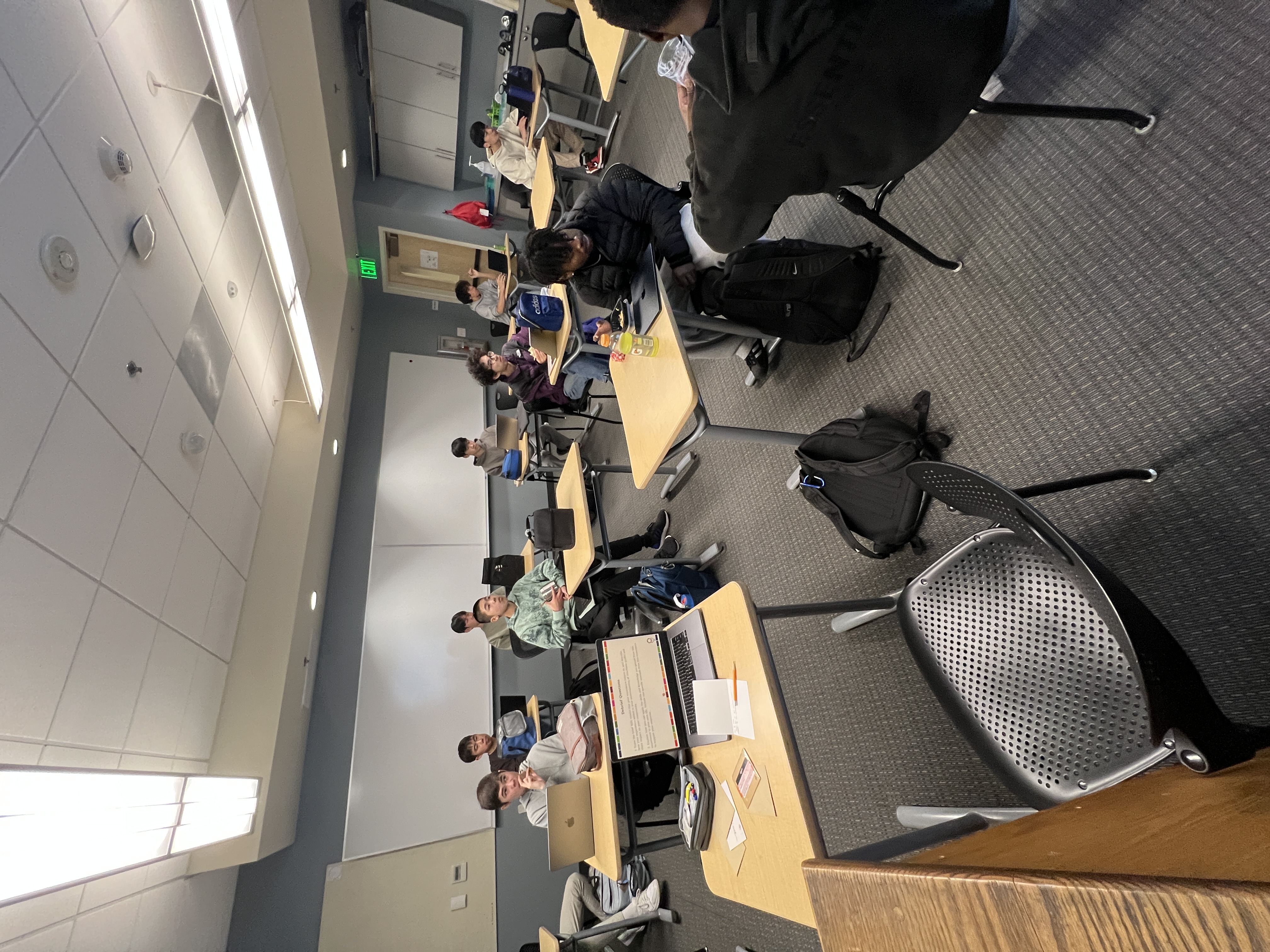 Team meeting in the classroom